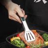 1pc Non-Slip Stainless Steel Food Tongs Meat Salad Bread Serving Clip Barbecue Grill Buffet Clamp Cooking Tools Kitchen Accessories - Small