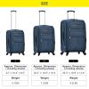 Softside Luggage Expandable 3 Piece Set Suitcase Upright Spinner Softshell Lightweight Luggage Travel Set - as Pic