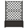 Garden Planter with Trellis 39.4"x16.9"x55.9" PP Anthracite - Anthracite