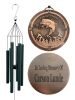 Evergreen Extra Large 33 inch Deep Tone Memorial "Fishing In Heaven" Sympathy Wind Chime by Weathered Raindrop - No Leave Back Blank