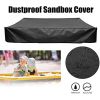 Sandbox Cover, Square Protective Cover for Sand and Toys Away from Dust and Rain, Sandbox Canopy with Drawstring - Blue - 120*120cm