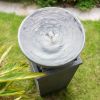 44.5" Polyresin Gray Zen Bowl Water Fountain, Outdoor Bird Feeder /Bath Fountains, Relaxing Water Feature for Garden Lawn Backyard Porch - as Pic