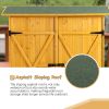 Outdoor Storage Shed with Lockable Door, Wooden Tool Storage Shed with Detachable Shelves and Pitch Roof, Natural/Gray - Natural