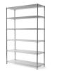 6 Tier Steel Wire Shelf Unit with Liners, Chrome, Capacity 3600 lbs, Adult - 18"dx47.7"wx72"h