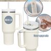 1200ml Stainless Steel Mug Coffee Cup Thermal Travel Car Auto Mugs Thermos 40 Oz Tumbler with Handle Straw Cup Drinkware New In - W - 1200ml