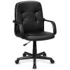 Ergonomic Office Chair with 360-degree Wheels - Black