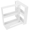 Swivel Cabinet Organizer Revolving Kitchen Rack Spice Organizer for Cabinet Condiment Holder Shelf - White