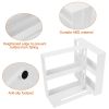 Swivel Cabinet Organizer Revolving Kitchen Rack Spice Organizer for Cabinet Condiment Holder Shelf - White