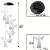 1pc Solar Powered Wind Chimes With Led Light Home Decoration Garden Decoration Angel Pattern Decoration - LED Solar Wind Chime