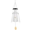 Solar Wind Chime Lights 7 Color Changing Decorative Lamp IP65 Waterproof Hanging String Lights - Silver