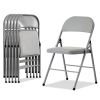 6pcs Elegant Foldable Iron & PVC Chairs for Convention & Exhibition Gray - as picture