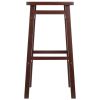 Carter Square Seat Bar Stool; Walnut - 94137