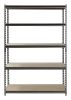 Muscle Rack 48"W x 24"D x 72"H 5-Shelf Steel Freestanding Shelves, Silver-Vein - Silver-Vein