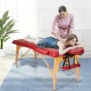 Portable Adjustable Facial Spa Bed with Carry Case - red