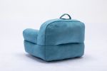 Kid's Bean Bag Chair Velvet Fabric Memory Sponge Stuffed Bean Bag Chair For Children,Blue - as Pic