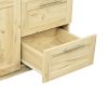 High wardrobe and kitchen cabinet with 2 doors; 2 drawers and 5 storage spaces; Oak - Oak