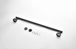 6-piece stainless steel bathroom towel rack set wall-mounted-black - Default