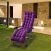 67x22in Chaise Lounger Cushion Recliner Rocking Chair Sofa Mat Deck Chair Cushion - Purple