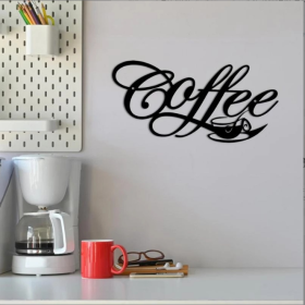 Metal Coffee Cup Wall Hanging Decoration Iron Hanging Coffee Bar Decoration Iron Wire Letter Signs