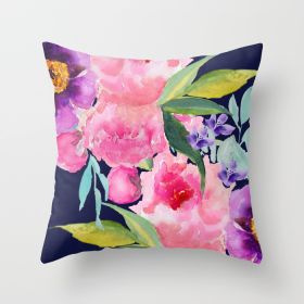 Fashion Simple Flower Pillow Cover (Option: DRD45 9-45x45cm)