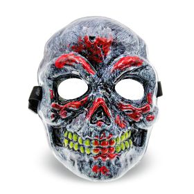 Sticky EL Wire Special Halloween Horror Ghost Skull Mask (Option: Vintage Skull With Blood-Standard)