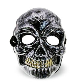 Sticky EL Wire Special Halloween Horror Ghost Skull Mask (Option: Titanium Black Skull-Standard)
