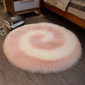 Light Luxury Style Cute Cartoon Plush Carpet (Option: Lotus color-70x70cm)