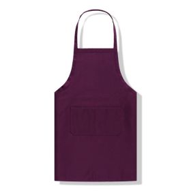 Fashion Home Kitchen Thickened Apron (Option: Purple-58X73cm)