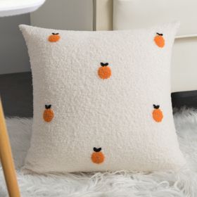 Cushion Pillow Cover Home Sofa Pillow (Option: Orange Heart Orange-45x45cm Without Core)