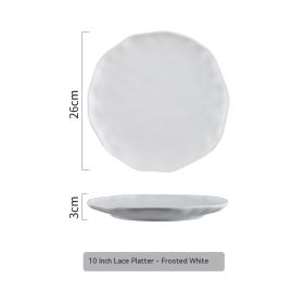 Nordic High-end Ceramic Plate Shallow Plate (Option: 10inch Matte White)