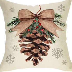 Winter Series Throw Pillow Cover Linen (Option: W02276-45x45cm)