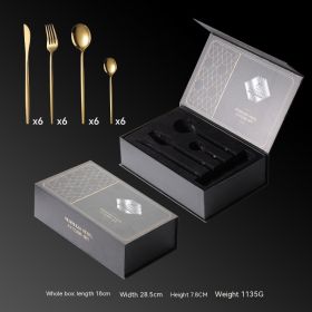 Portuguese Titanium Paint Western Tableware (Option: Small Box 24 Gold)