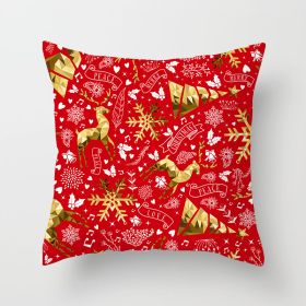 Christmas Household Pillow Cushion Pillowcase (Option: DRD210 14-45x45cm)