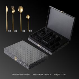 Portuguese Titanium Paint Western Tableware (Option: Gold 24 Wooden Box)