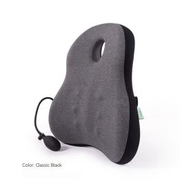 Sedentary Memory Cotton Cushion Ergonomic Chair Backrest (Option: Black-45x13.5x50)