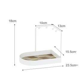 Desktop Corner Storage Tray Restroom (Color: White)