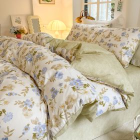 Cotton Four-piece Set Simple Small Floral Bedding (Option: Flower Room-120cm)