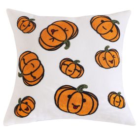 Pumpkin Embroidered Halloween Pillow Cover (Option: Pumpkin9-45x45cm Pillow Core)