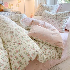 Cotton Four-piece Set Simple Small Floral Bedding (Option: And Branch-120cm)