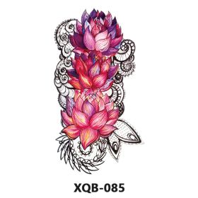 New Fresh Tattoo Sticker Male And Female Wolf Animal Flower Black And White, Colored (Option: XQB 085-210x114mm)