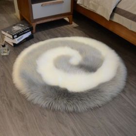 Light Luxury Style Cute Cartoon Plush Carpet (Option: Grey-120x120cm)
