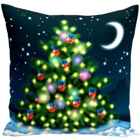Short Plush Lantern Christmas Printed Pillowcase (Option: SDC 1-45x45cm)