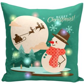 Short Plush Lantern Christmas Printed Pillowcase (Option: SDC 7-45x45cm)