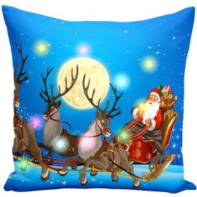 Short Plush Lantern Christmas Printed Pillowcase (Option: SDC 2-45x45cm)