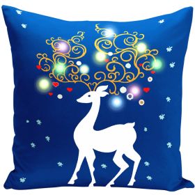 Short Plush Lantern Christmas Printed Pillowcase (Option: SDC 5-45x45cm)