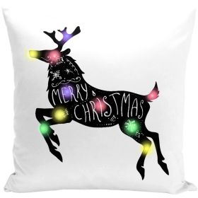 Short Plush Lantern Christmas Printed Pillowcase (Option: SDC 6-45x45cm)