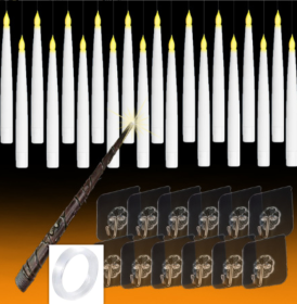 20LED Floating Candles With Candle Sticks (Option: Style2)