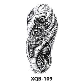 New Fresh Tattoo Sticker Male And Female Wolf Animal Flower Black And White, Colored (Option: XQB 109-210x114mm)