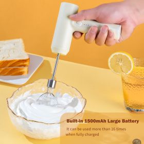 Electric Blender Electric Hand Mixer, Egg Beater, Household Small Electric Handheld Beater, Automatic Egg Beater, Cake Baking Mixer, Cookware, Kitchen (Color: White)