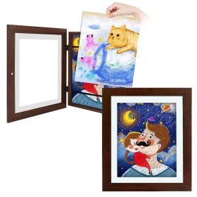 Children's Art Wooden Photo Frame Decoration (Option: Brown-1 Pack)